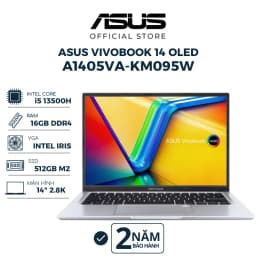 Thumbnail Laptop Asus Vivobook 14 OLED A1405VA-KM095W i5-13500H | 16GB | 512GB | Intel Iris | 14" 2.8K  | Win 11 | Bạc 1
