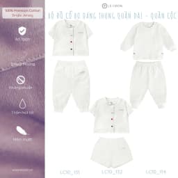 Thumbnail LE COON | Bộ Đồ Cổ Bo Dáng Thụng Quần Dài- Quần Cộc | COOL | 0-3 tuổi 1
