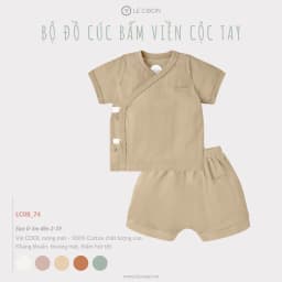 Thumbnail LE COON | Bộ Đồ Cúc Bấm Viền Cộc Tay | COOL | 0 tháng-3 tuổi 3