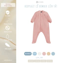 Thumbnail LE COON | BODYSUIT CỔ BOMBER LIỀN TẤT | BAMBOO mỏng mát | 0-9 tháng 2