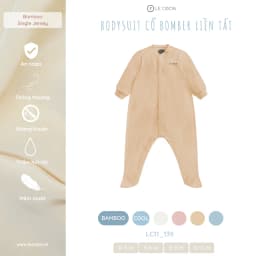 Thumbnail LE COON | BODYSUIT CỔ BOMBER LIỀN TẤT | BAMBOO mỏng mát | 0-9 tháng 3