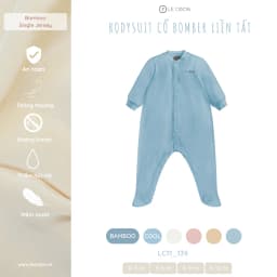 Thumbnail LE COON | BODYSUIT CỔ BOMBER LIỀN TẤT | BAMBOO mỏng mát | 0-9 tháng 4