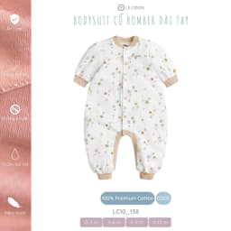 Thumbnail LE COON | BODYSUIT CỔ BOMBER DÀI TAY | Vải COOL mỏng mát | 0-12 tháng 2