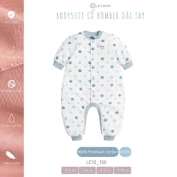 Thumbnail LE COON | BODYSUIT CỔ BOMBER DÀI TAY | Vải COOL mỏng mát | 0-12 tháng 3