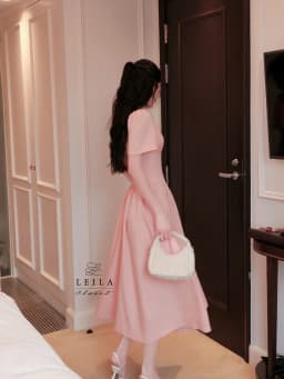 Thumbnail LEILA CLOSET | Đầm thiết kế Vella cổ tim, tay chuông, chiết eo, xoè dài 1