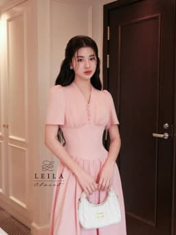 Thumbnail LEILA CLOSET | Đầm thiết kế Vella cổ tim, tay chuông, chiết eo, xoè dài 2