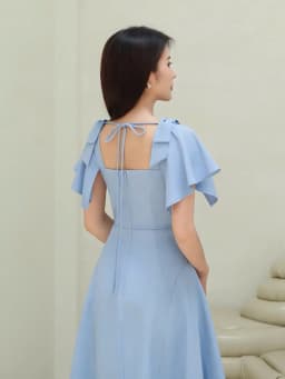 Thumbnail LEILA CLOSET | Đầm thiết kế Gimme Ruby tay nơ dáng xoè dài 3