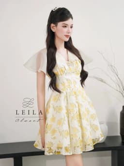 Thumbnail LEILA CLOSET | Đầm thiết kế Iris dáng xèo tay cánh tiên 3
