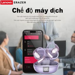 Thumbnail Lenovo ERAZER XT66 PRO Al Tai nghe không dây dịch thời gian thực thông minh Bluetooth 5.4 SLEEP ASMR có màn hình cảm ứng LED Tai nghe kinh doanh có Mic chống nước IPX5 2