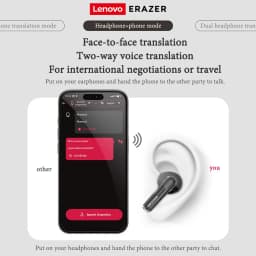 Thumbnail Lenovo ERAZER XT69 Pro AI Dịch Tai nghe Bluetooth AI 5.4 Nhiễu Nhiệt Tai nghe không dây Tai nghe không dây Cao độ Trò chơi độ trễ thấp Tai nghe 4