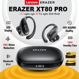 Thumbnail Lenovo ERAZER XT80 Pro Tai nghe dịch AI Tai nghe Bluetooth 5.4 ANC Chức năng giảm tiếng ồn tự động Tai nghe thể thao HIFI Trò chơi âm nhạc Độ trễ thấp tai nghe không dây 1