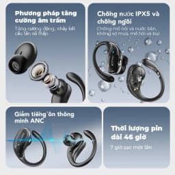 Thumbnail Lenovo ERAZER XT80 Pro Tai nghe dịch AI Tai nghe Bluetooth 5.4 ANC Chức năng giảm tiếng ồn tự động Tai nghe thể thao HIFI Trò chơi âm nhạc Độ trễ thấp tai nghe không dây 2