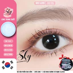 Thumbnail Lens Hàn trong suốt ( Clear lens) - Kính Áp Tròng Cận Không Màu Sky Contact Lens -Có cận lệch 3