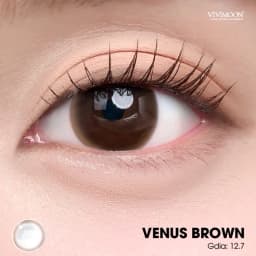 Thumbnail Lens khóa ẩm cận 1 ngày Venus Brown VIVIMOON màu nâu tự nhiên (Giá 01 chiếc) 2