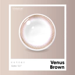 Thumbnail Lens khóa ẩm cận 1 ngày Venus Brown VIVIMOON màu nâu tự nhiên (Giá 01 chiếc) 3