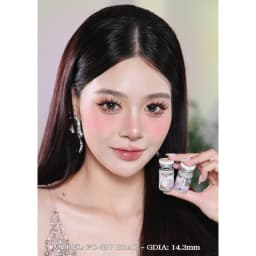 Thumbnail Lens mắt FC-397 Gray màu xám đen filter, viền đen, size vừa - thương hiệu LUNA EYES 4