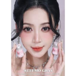 Thumbnail Lens mắt Teemo Gray màu xám có viền tự nhiên - size to, thương hiệu Babiee Hàn Quốc, hsd 12 tháng 3