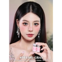 Thumbnail Lens mắt Teemo Gray màu xám có viền tự nhiên - size to, thương hiệu Babiee Hàn Quốc, hsd 12 tháng 4