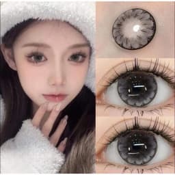 Thumbnail Lens vân  hoa -Kính áp tròng Sky Contact Lens Korea- Flower Gray Dia 14.00 Bc 8.6 4