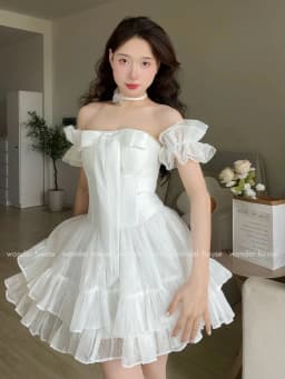 Thumbnail Levi Dress Wonderhouse Đầm thiết kế dáng xòe công chúa chất vải dày dặn dự tiệc, dạo phố nữ tính sang trọng 2
