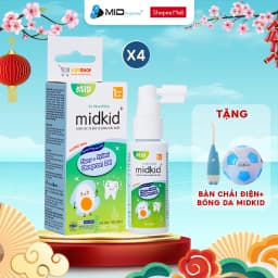 Thumbnail Liệu trình bảo vệ - Combo 4 hộp Xịt chống sâu răng Midkid cho bé giúp làm sạch giữ răng chắc khỏe 1