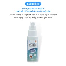 Thumbnail Liệu trình tái tạo - Combo 6 hộp Xịt chống sâu răng Midkid vị nho 30ml cho bé từ 1 tuổi 4