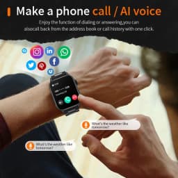 Thumbnail Lige KM02 Đồng hồ thông minh Nam Bluetooth Gọi Giấy dán tường tùy chỉnh Theo dõi sức khỏe Đồng hồ thông minh chống nước cho Android và iOS 2