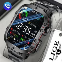 Thumbnail Lige Đồng Hồ Thông Minh Đa Chức Năng Màn Hình 1.96 inch Chống Thấm Nước 1