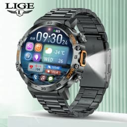 Thumbnail Lige Đồng hồ thông minh Cuộc gọi Bluetooth Chống nước 1,53 inch Màn hình cảm ứng toàn diện100 + Chế độ thể thao Theo dõi nhịp tim Mặt số giấy dán tường Máy tính 1