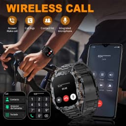 Thumbnail Lige Đồng Hồ Thông Minh Dành Cho Nam Nữ Chống Thấm Nước Thể Thao 1.95inch Màn Hình Cảm Ứng Toàn Bộ 290mAh Nhịp Tim Oxy Trong Máu Giấy Dán Tường Tùy Chỉnh 2