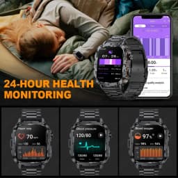 Thumbnail Lige Đồng Hồ Thông Minh Dành Cho Nam Nữ Chống Thấm Nước Thể Thao 1.95inch Màn Hình Cảm Ứng Toàn Bộ 290mAh Nhịp Tim Oxy Trong Máu Giấy Dán Tường Tùy Chỉnh 4
