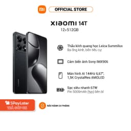 Thumbnail [Livestream] Điện thoại thông minh Xiaomi 14T (12+512GB) | Cảm biến ảnh Sony IMX906 | MD 8300 | Pin 5000mAh 1