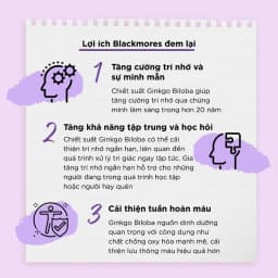 Thumbnail [LIVESTREAM] Viên Uống Hỗ Trợ Tuần Hoàn Máu Não Blackmores Ginkgoforte Lọ 40 Viên 3