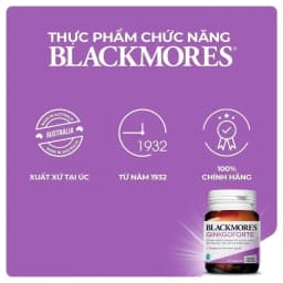 Thumbnail [LIVESTREAM] Viên Uống Hỗ Trợ Tuần Hoàn Máu Não Blackmores Ginkgoforte Lọ 40 Viên 4