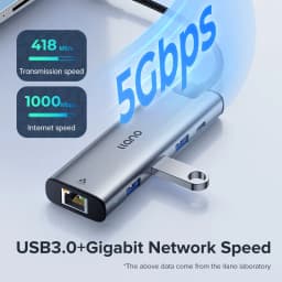 Thumbnail Llano Bộ Chia 5 Cổng usb 3.0 2 Trong 1 Tiện Dụng 3