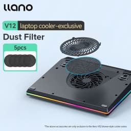 Thumbnail Llano V12 V10 V13 Turbo-Fan RGB Laptop Cooler Lọc Bụi Memory Foam 1