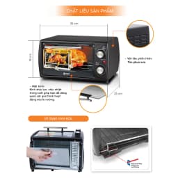 Thumbnail Lò nướng điện 10L COMET - CM6510 4