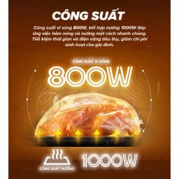 Thumbnail Lò Vi Sóng Cơ Có Nướng R-G211TV-SL/BK 21L [ Công Suất 800W,3 Chức năng nướng kết hợp] 2