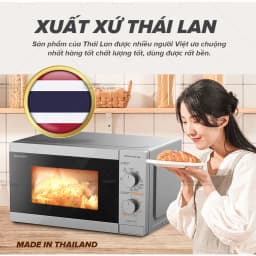 Thumbnail Lò Vi Sóng Cơ Có Nướng R-G211TV-SL/BK 21L [ Công Suất 800W,3 Chức năng nướng kết hợp] 4