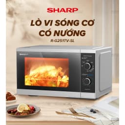 Thumbnail Lò Vi Sóng Cơ Có Nướng Sharp R-G251TV-SL/BK 25L [5 Mức Công Suất] - Bảo Hành 12T 2