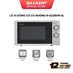 Thumbnail Lò vi sóng có nướng Sharp R-G228VN-SL - 20L - Hàng Chính Hãng bảo hành 12 tháng 1