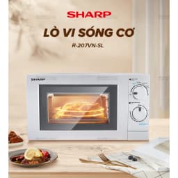 Thumbnail Lò Vi Sóng Cơ R-207VN-SL/R-209VN-SK  [700W, 6 Mức Công Suất, Hẹn giờ 30p] - Hàng Chính Hãng Bảo Hành 12 tháng 2