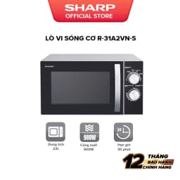 Thumbnail Lò Vi Sóng Cơ Sharp R-31A2VN-S 23L, [ Công Suất 900W, 6 Mức Công Suất,Hẹn Giờ 30'] 2