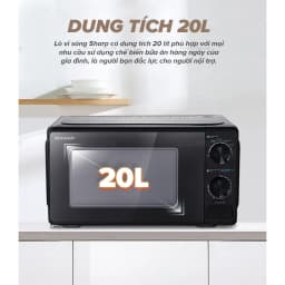 Thumbnail Lò vi sóng dòng Cơ Sharp R-2039E-BK - Dung tích 20L, công suất 700W 4