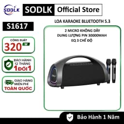 Thumbnail Loa Bluetooth 5.3 SODLK S1617 Công Suất Max 320W | Loa Hát Karaoke Kèm 2 Micro Không Dây Siêu Trầm 1