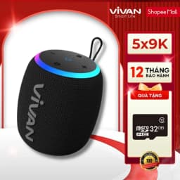 Thumbnail Loa Bluetooth 5.3 VIVAN VS15 Đen Công Suất 10W Chống Nước IPX7, Led RGB, Playtime Lên Đến 10H - Chính Hãng 1