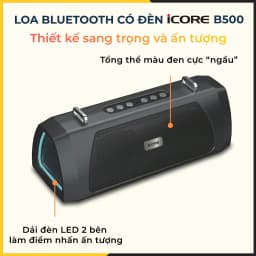 Thumbnail Loa Bluetooth Chính Hãng 20w Bass Mạnh Có Đèn iCore B500 - CHÍNH HÃNG STORE 4