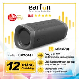 Thumbnail Loa bluetooth di động EarFun UBOOM L kết nối App, Chống nước IP67, Pin 16 giờ, công suất 28W 1