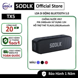 Thumbnail Loa Bluetooth di động mini SODLK TX5 Hệ thống âm thanh vòm 20W | Bluetooth 5.0 | Chống Nước IPX7 | BẢO HÀNH 12 Tháng 1