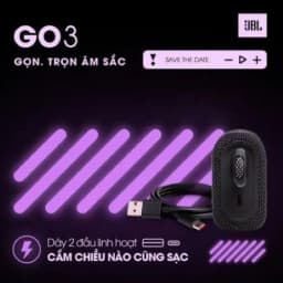 Thumbnail Loa Bluetooth JBL GO 3 Công Suất 4.2W Nghe Nhạc Tới 5h Chống Nước IP67 Kết Nối Bluetooth 5.1 3